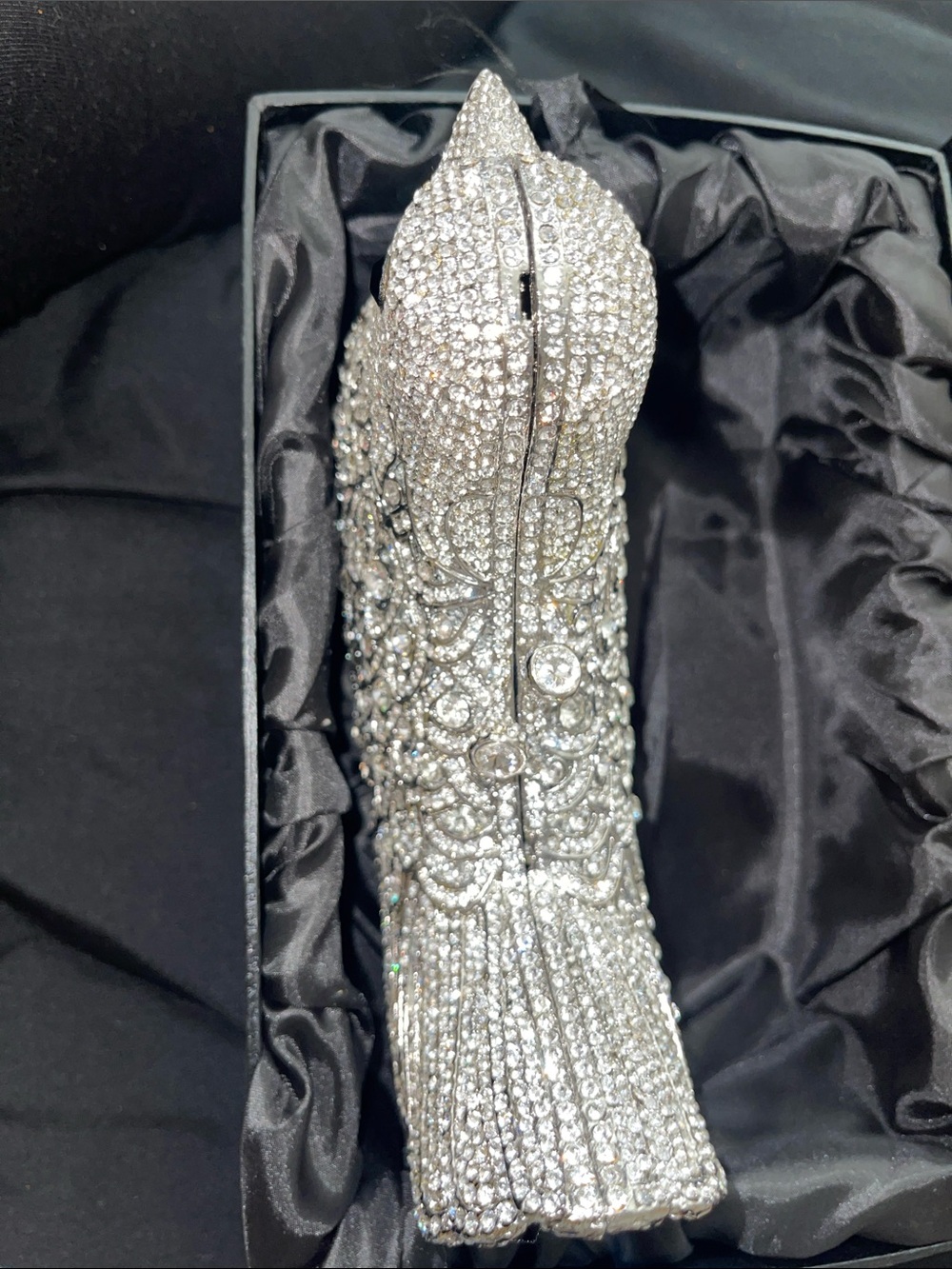 Silver Crystal Bird Clutch - Picture 4 of 6